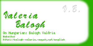 valeria balogh business card