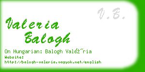 valeria balogh business card